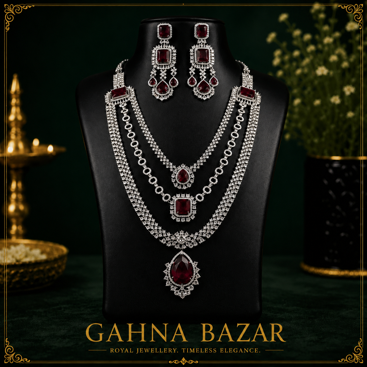 Royal Ruby Diamond Set